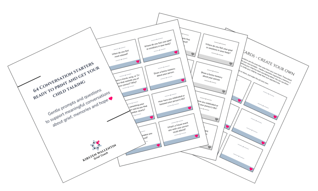 Conversation starters for grieving children