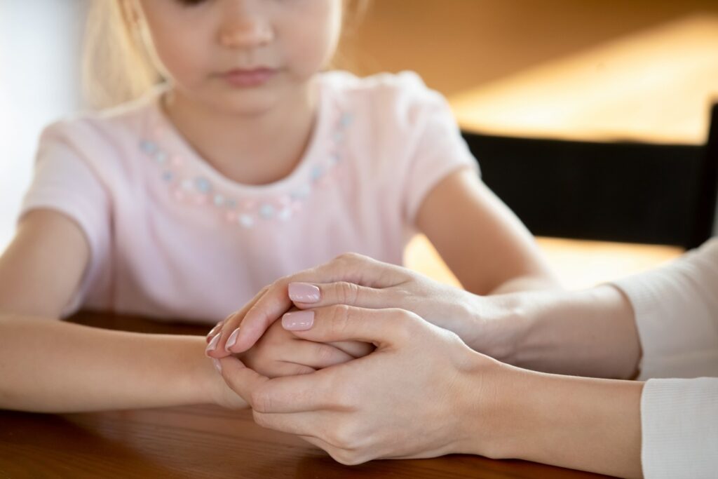 Talk to grieving children